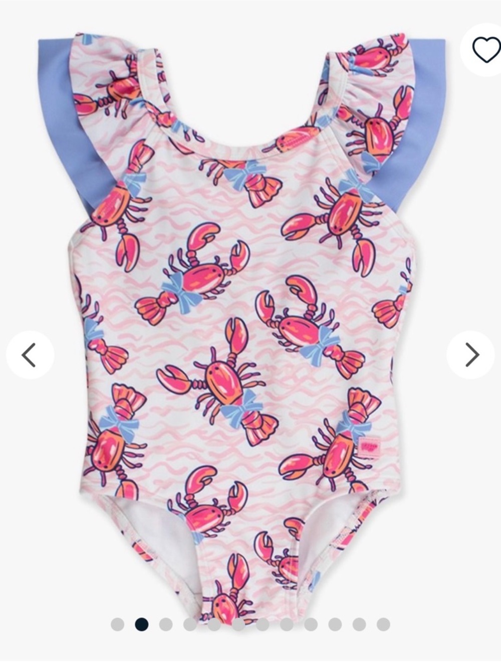 NWT! Bow V-Back One Piece Swimsuit (Lobster Lagoon)